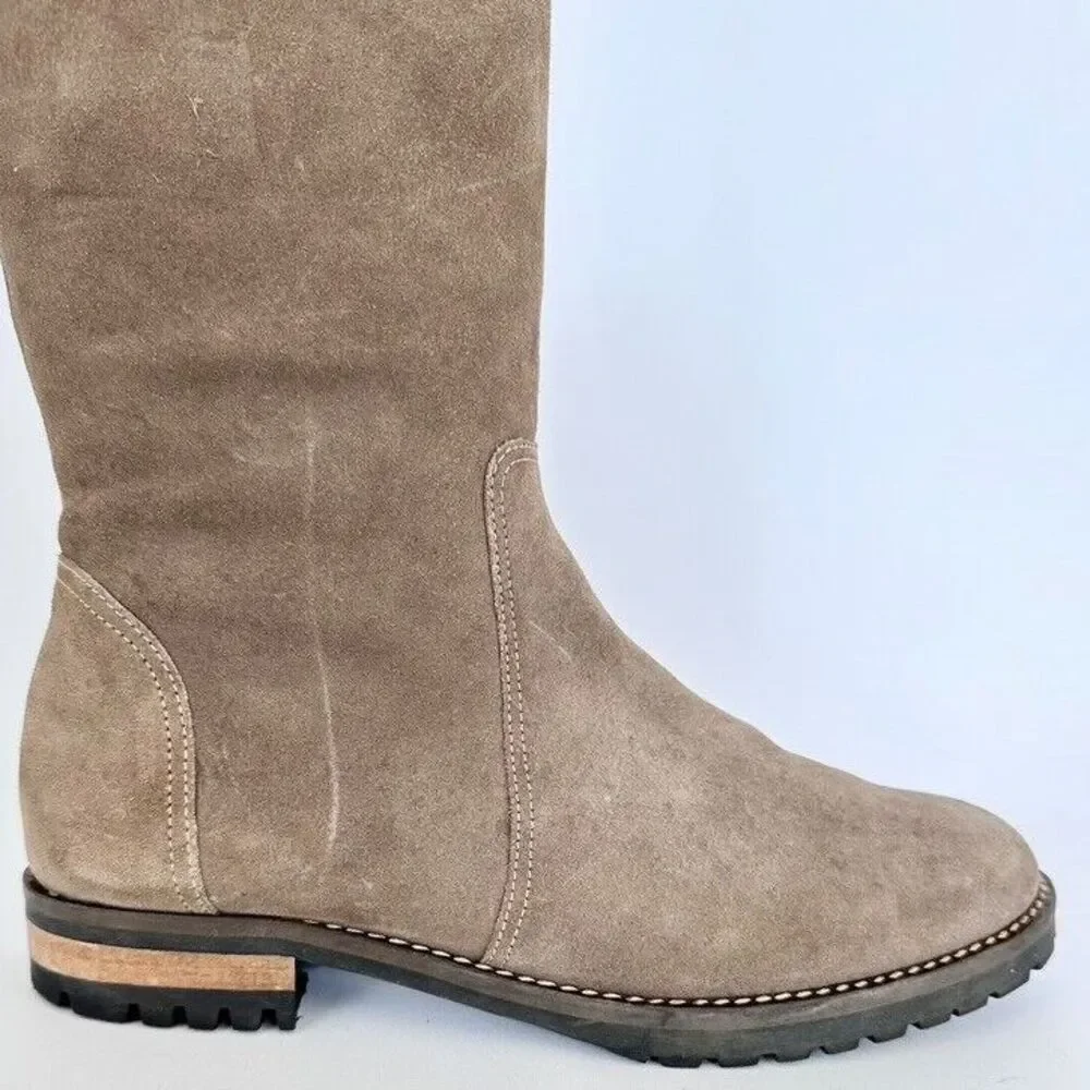 Fabianelli Italian Boots Leather Suede Over Knee Lined‎ Bohemian Sz 7.5